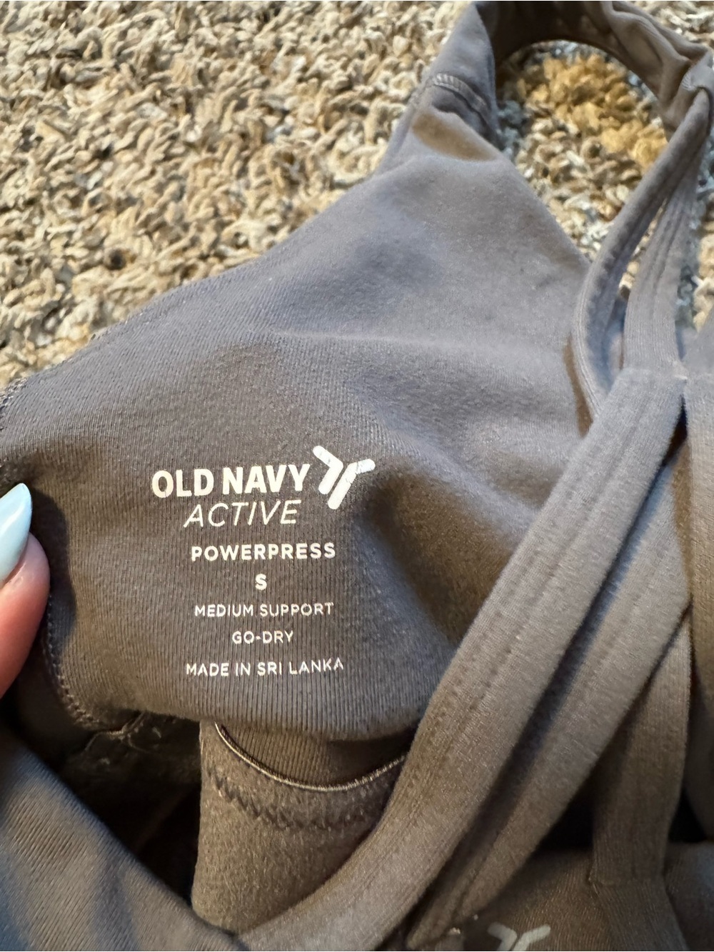 Old Navy Charcoal High-Neck Sports Bralette - Picture 3 of 3